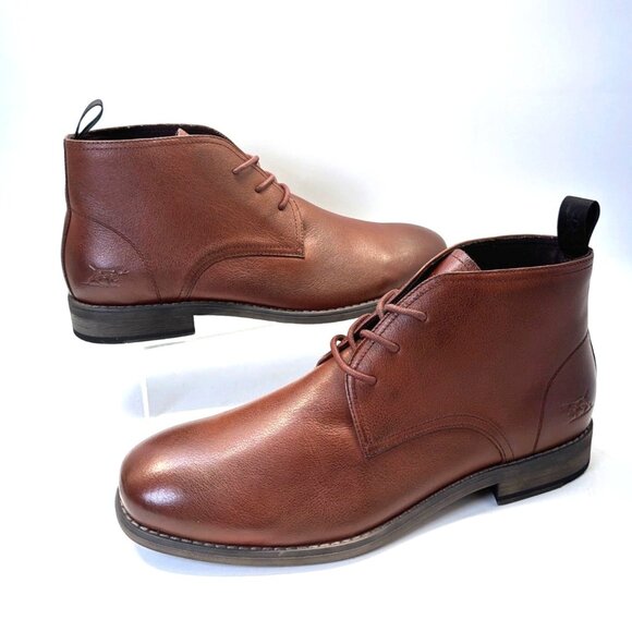 Rodd and Gunn Edendale Men Chukka Boots Cognac Brown Leather Size 44 main image 10